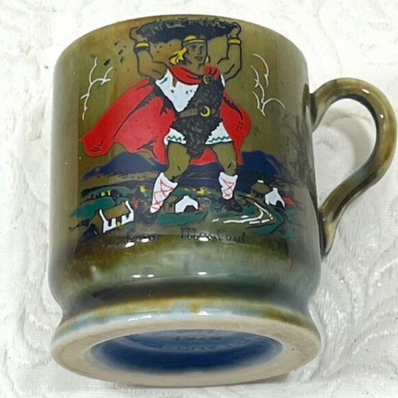 VTG Finn MacCoul Irish Porcelain Miniature Shot Mug Cup Collectible Mythology2" - Picture 2 of 9